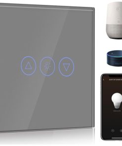 Interrupteur lumineux tactile, 200W pour LED, en verre trempé, interrupteur mural intelligent pour maison