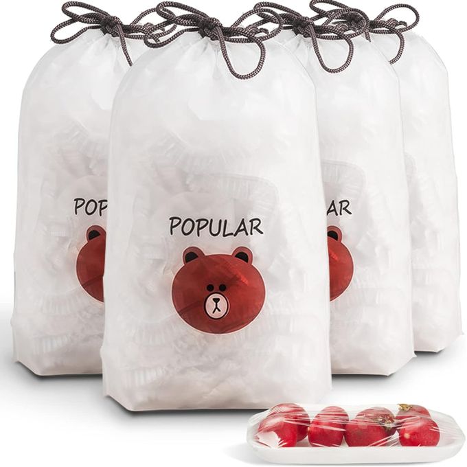 100 pièces couverture alimentaire plastique